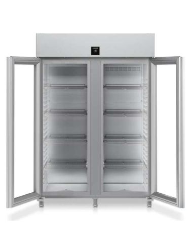 Armoire positive GN2/1 inox vitrée 1414L| Liebherr - FRPSVH1412