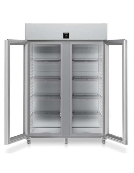 Armoire positive GN2/1 inox vitrée 1414L| Liebherr - FRPSVH1412