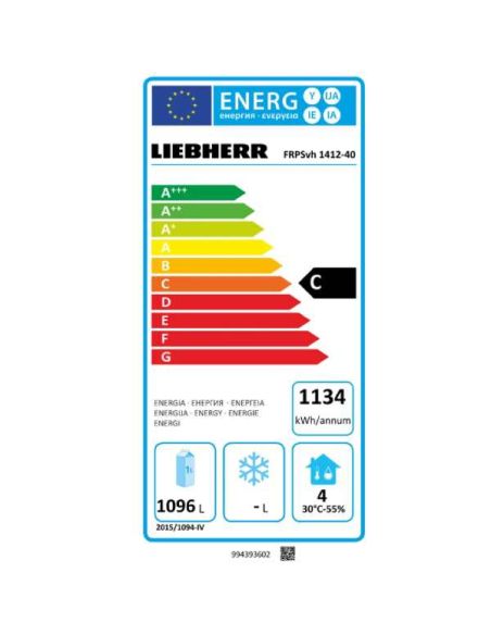 Armoire positive GN2/1 inox vitrée 1414L| Liebherr - FRPSVH1412