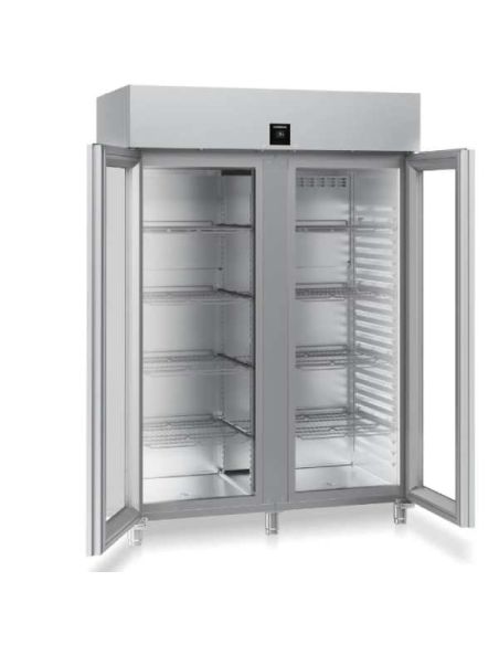 Armoire positive GN2/1 inox vitrée 1414L| Liebherr - FRPSVH1412
