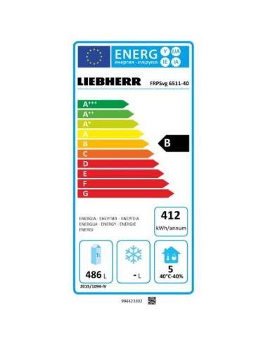 Armoire positive GN2/1 inox porte vitrée 625L | Liebherr - FRPSVG6511