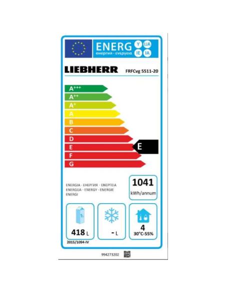 Armoire positive GN2/1, inox, porte vitrée, 600L | Liebherr - FRFCVG5511