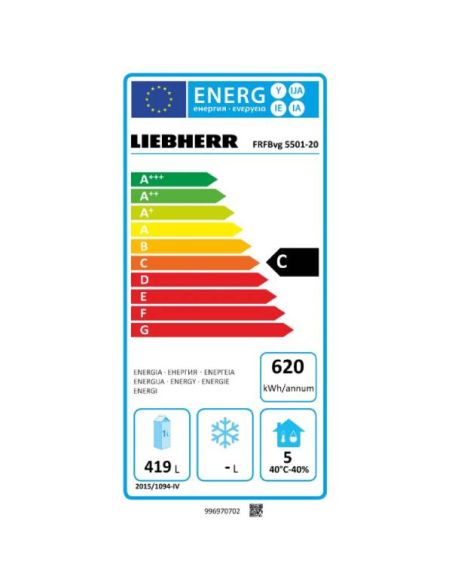 Armoire positive GN2/1, blacksteel, 571L | Liebherr - FRFBVG5501