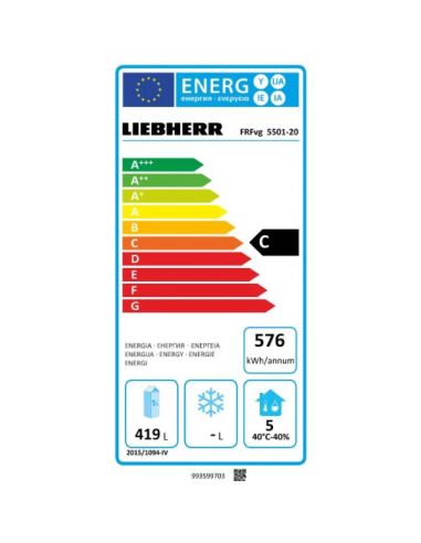 Armoire positive GN2/1, blanche, 571L | Liebherr - FRFVG5501