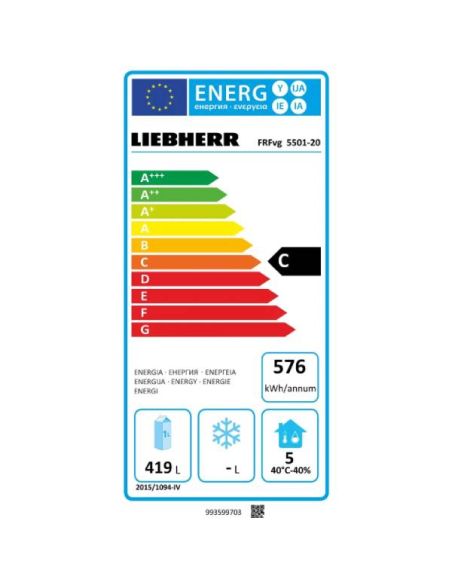 Armoire positive GN2/1, blanche, 571L | Liebherr - FRFVG5501