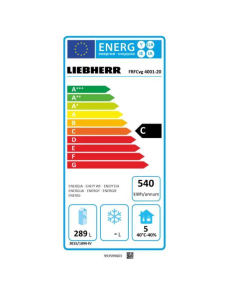 Armoire positive, inox, 420L | Liebherr - FRFCVG4001