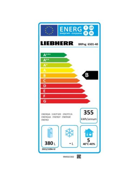 Armoire positive 600x400, blanche, 602L | Liebherr - BRPVG6501