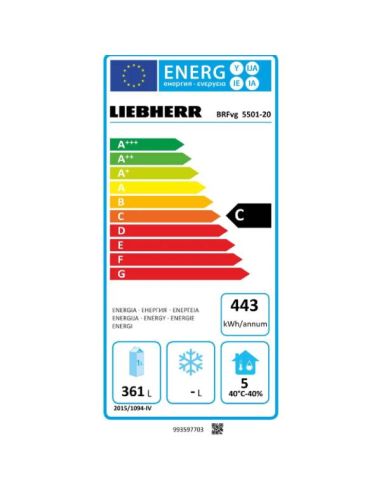 Armoire positive 600x400, blanche, 496L | Liebherr - BRFVG5501