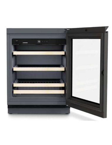 Cave à vin Vieillissement - Porte plein verre noire -Classe F - 44 bouteilles - Sous plan | Liebherr - UWGB3631