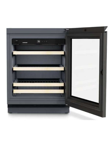 Cave à vin Vieillissement - Porte plein verre noire -Classe F - 44 bouteilles - Sous plan | Liebherr - UWGB3631