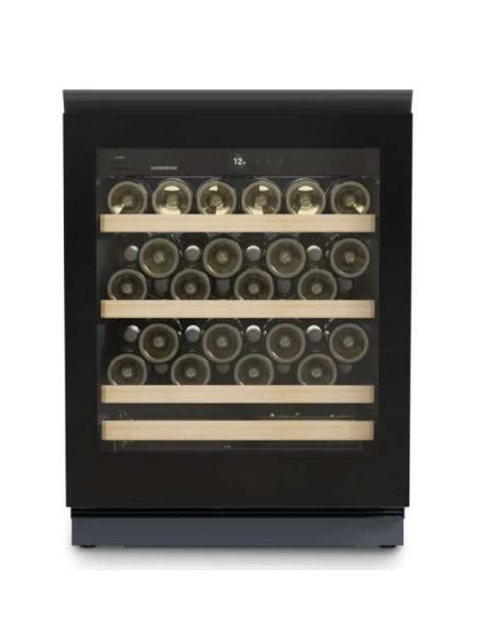 Cave à vin Vieillissement - Porte plein verre noire -Classe F - 44 bouteilles - Sous plan | Liebherr - UWGB3631