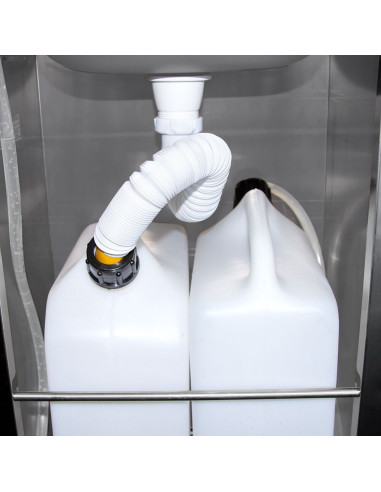 Lave-mains inox avec distributeur de savon et...