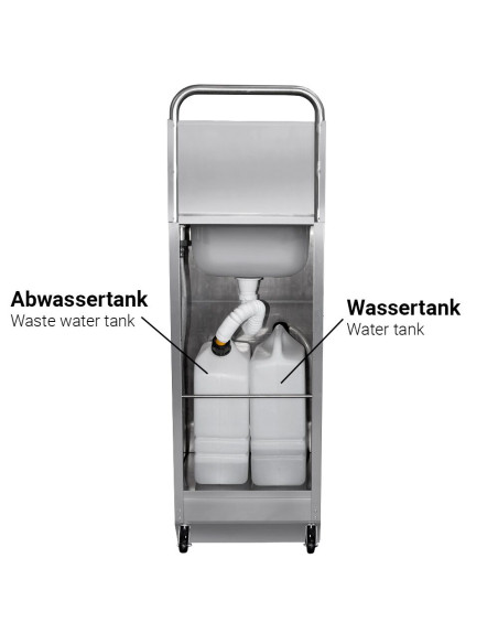 Lave-mains inox avec distributeur de savon et essuie-mains | GGM - HWBP4312PS