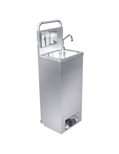 Lave-mains inox avec distributeur de savon et...