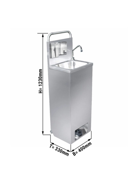 Lave-mains inox avec distributeur de savon et essuie-mains | GGM - HWBP4312PS
