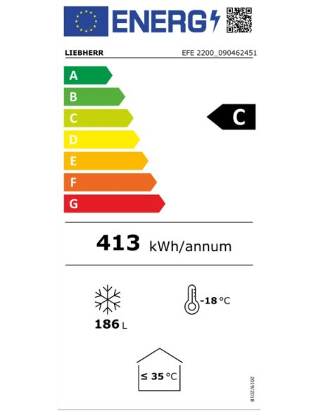 Conservateur glaces couvercles coulissts iso 220L | Liebherr - EFE2200D05