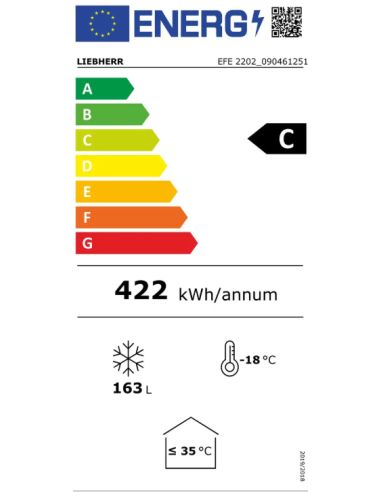 Conservateur glaces, couvercles vitrés, 220L | Liebherr - EFE2202D05