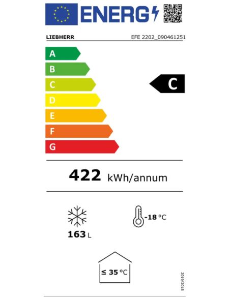 Conservateur glaces, couvercles vitrés, 220L | Liebherr - EFE2202D05