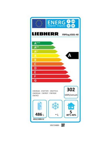 Armoire positive GN2/1 inox s/roulettes 597L | Liebherr - FRPSVG6501924