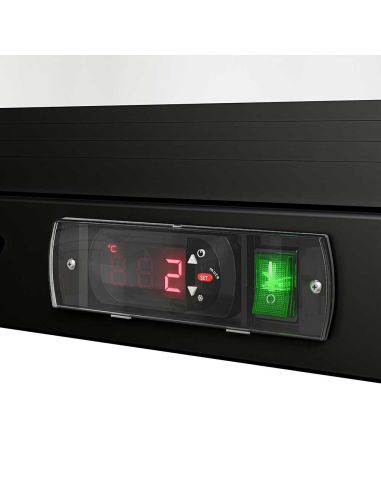 Arrière-bar réfrigéré 3 portes battantes vitrées - 320 litres | BKTG3SN