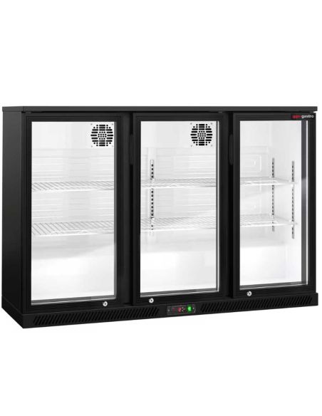 Arrière-bar réfrigéré 3 portes battantes vitrées - 320 litres | BKTG3SN