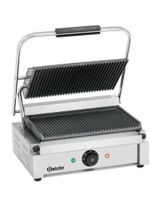 Grill contact Panini électrique 1R plaques rainurées | Bartscher A150674