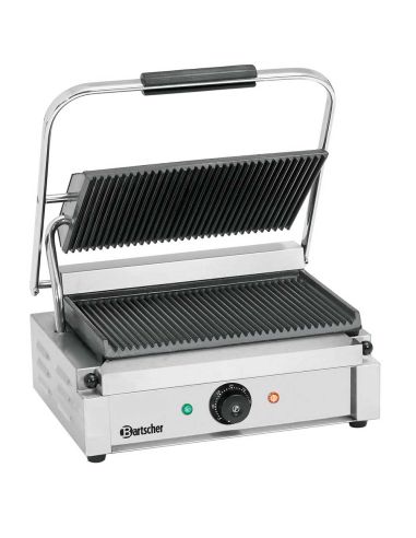 Grill contact Panini électrique 1R plaques rainurées | Bartscher A150674