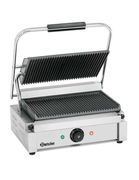 Grill contact Panini électrique 1R plaques rainurées | Bartscher A150674