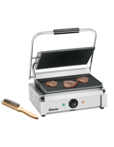 Grill contact Panini électrique 1R plaques rainurées | Bartscher A150674