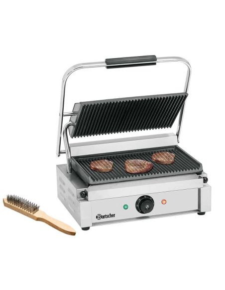 Grill contact Panini électrique 1R plaques rainurées | Bartscher A150674