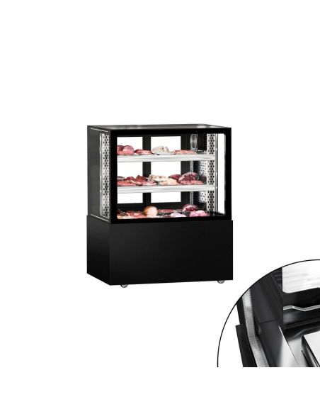 Vitrine réfrigérée pour boucherie MADRID - 1000 mm - 2 étagères | GGM