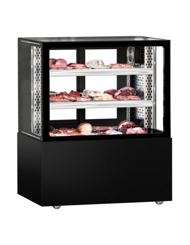 Vitrine réfrigérée pour boucherie MADRID - 1000 mm - 2 étagères | GGM
