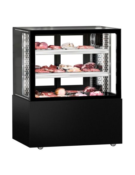 Vitrine réfrigérée pour boucherie MADRID - 1000 mm - 2 étagères | GGM