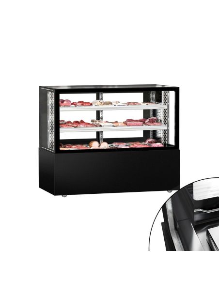 Vitrine réfrigérée pour boucherie MADRID - 1500 mm - 2 étagères | GGM