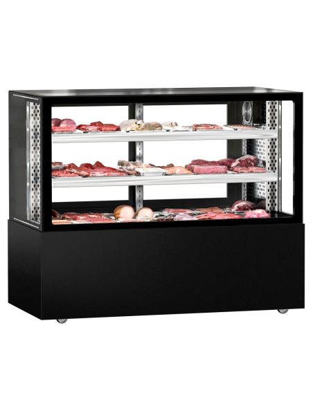 Vitrine réfrigérée pour boucherie MADRID - 1500 mm - 2 étagères | GGM