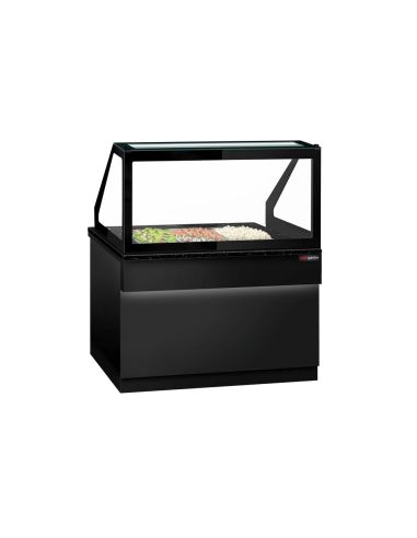 Saladette TORONTO - L1250 mm - Noire - 2 portes - 3x GN 1/1 - Prof.900