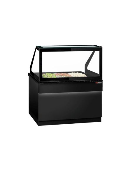 Saladette TORONTO - L1250 mm - Noire - 2 portes - 3x GN 1/1 - Prof.900