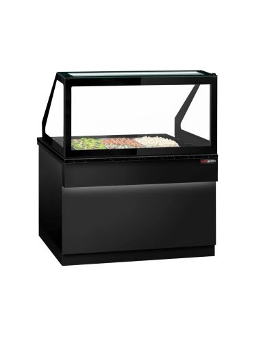 Saladette TORONTO - L1250 mm - Noire - 2 portes - 3x GN 1/1 - Prof.900