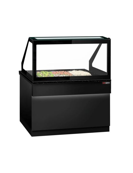 Saladette TORONTO - L1250 mm - Noire - 2 portes - 3x GN 1/1 - Prof.900