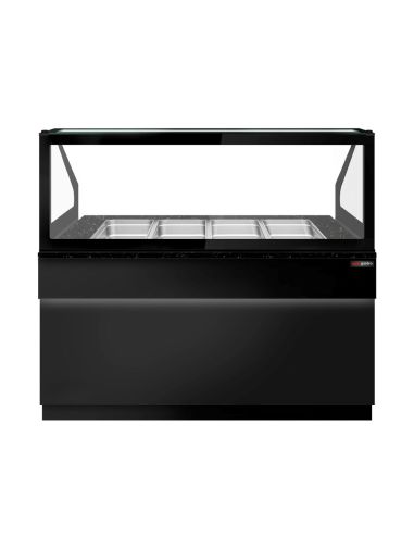 Saladette TORONTO - L1500 mm - Noire - 2 portes - 4x GN 1/1 - Prof.900