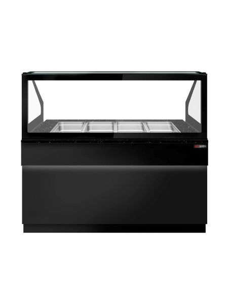 Saladette TORONTO - L1500 mm - Noire - 2 portes - 4x GN 1/1 - Prof.900