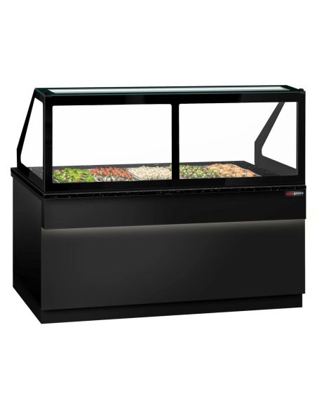 Saladette TORONTO - L2000 mm - Noire - 3 portes - 5x GN 1/1 - Prof.900