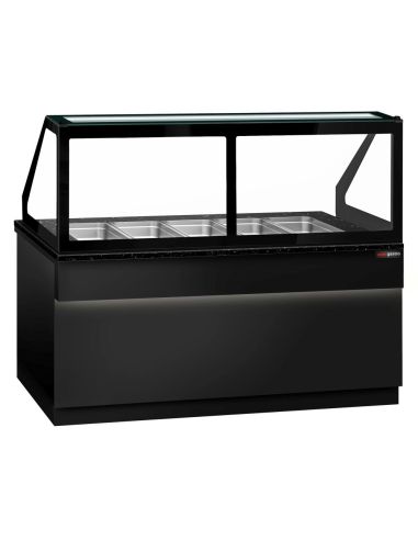 Saladette TORONTO - L2000 mm - Noire - 3 portes - 5x GN 1/1 - Prof.900