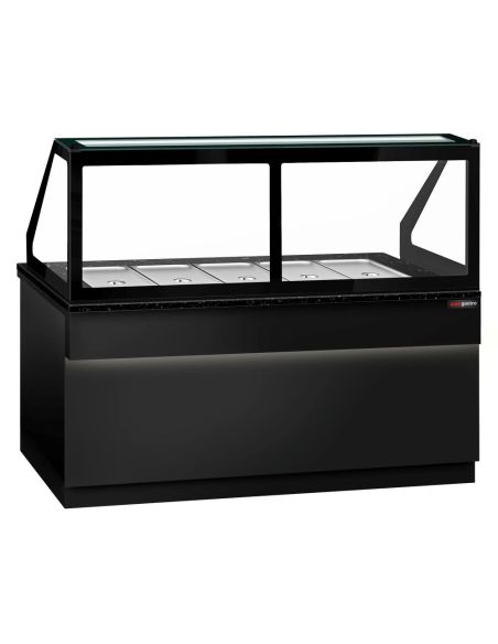 Saladette TORONTO - L2000 mm - Noire - 3 portes - 5x GN 1/1 - Prof.900