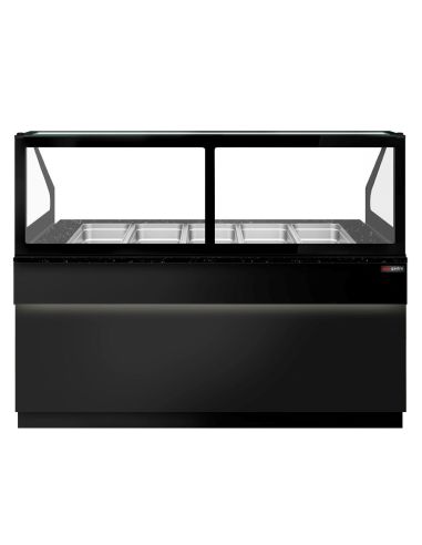 Saladette TORONTO - L2000 mm - Noire - 3 portes - 5x GN 1/1 - Prof.900
