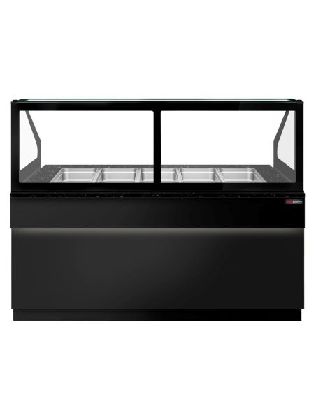 Saladette TORONTO - L2000 mm - Noire - 3 portes - 5x GN 1/1 - Prof.900