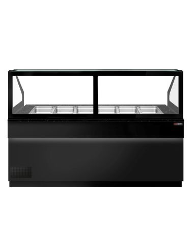 Saladette TORONTO - L2550 mm - Noire - 4 portes - 6x GN 1/1 - Prof.900