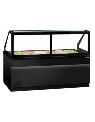 Saladette TORONTO - L2550 mm - Noire - 4 portes - 6x GN 1/1 - Prof.900