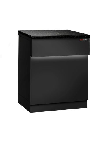 Comptoir caisse TORONTO - L600 mm - Plan de travail en granit Noir - P900
