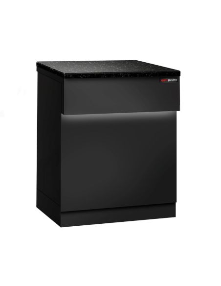 Comptoir caisse TORONTO - L600 mm - Plan de travail en granit Noir - P900